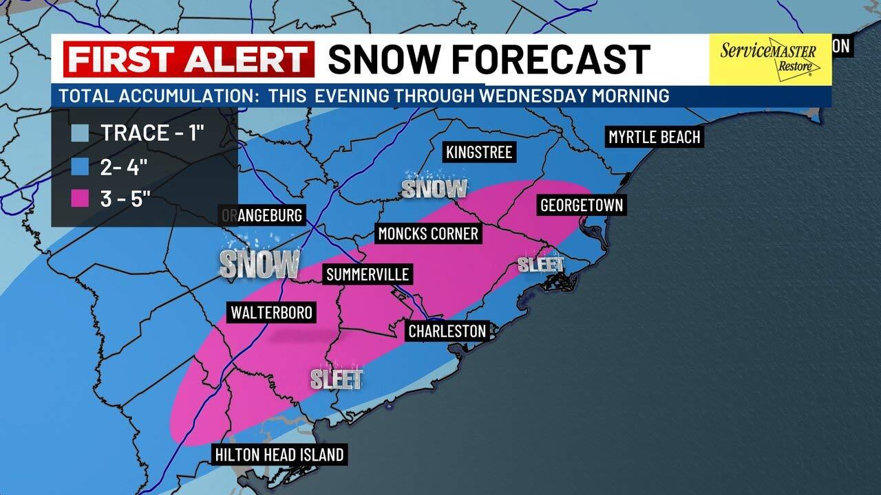 Snow expected to continue overnight into Wednesday morning