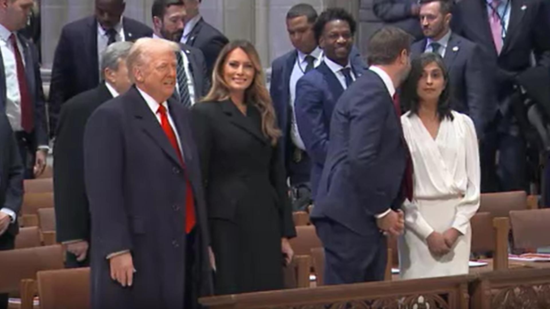 President Donald Trump, First Lady attend prayer service at Washington(02)