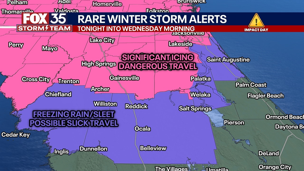 Winter storm and freeze warnings in place Will it snow in Central Florida?