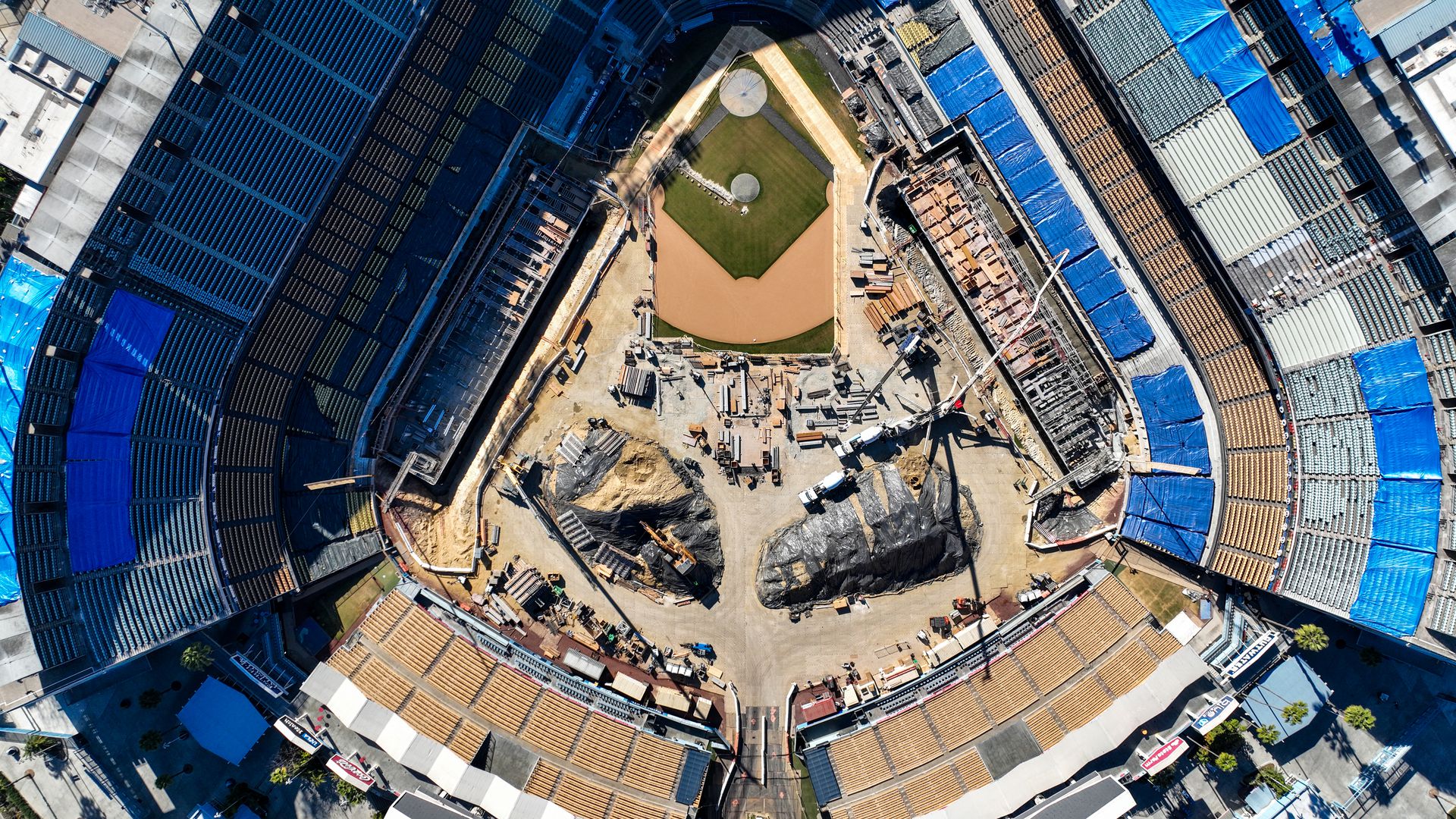 Fan fest in Dodger Stadium parking lot on February 1