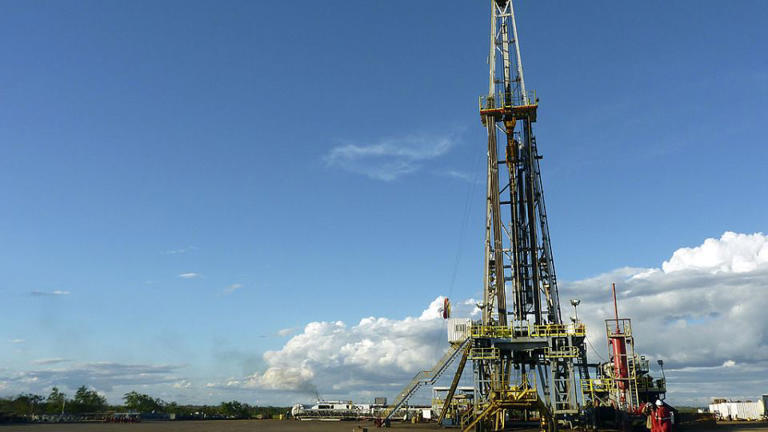 Una plataforma de perforación petrolera en el campo Junín 10, en la Faja Petrolífera del Orinoco, en Anzoátegui, Venezuela. - AFP/AFP/AFP via Getty Images