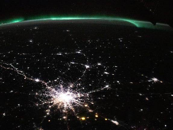 Ein NASA-Bild von Moskau aus dem Jahr 2023.