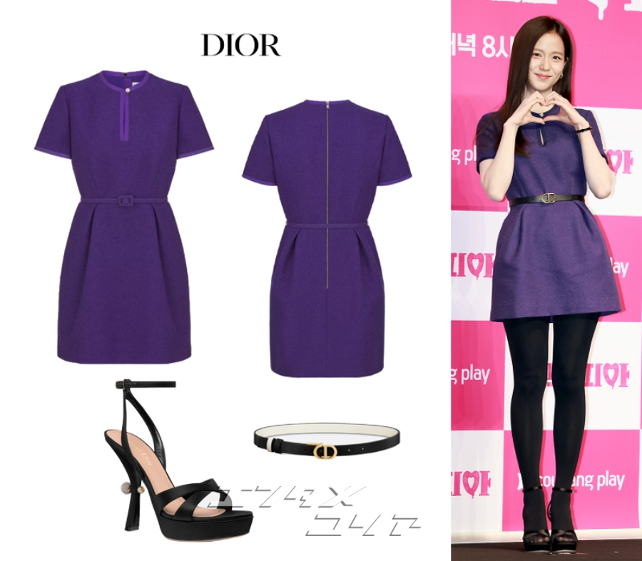 BLACKPINKジス、『ニュートピア』制作発表会で披露した紫のミニ