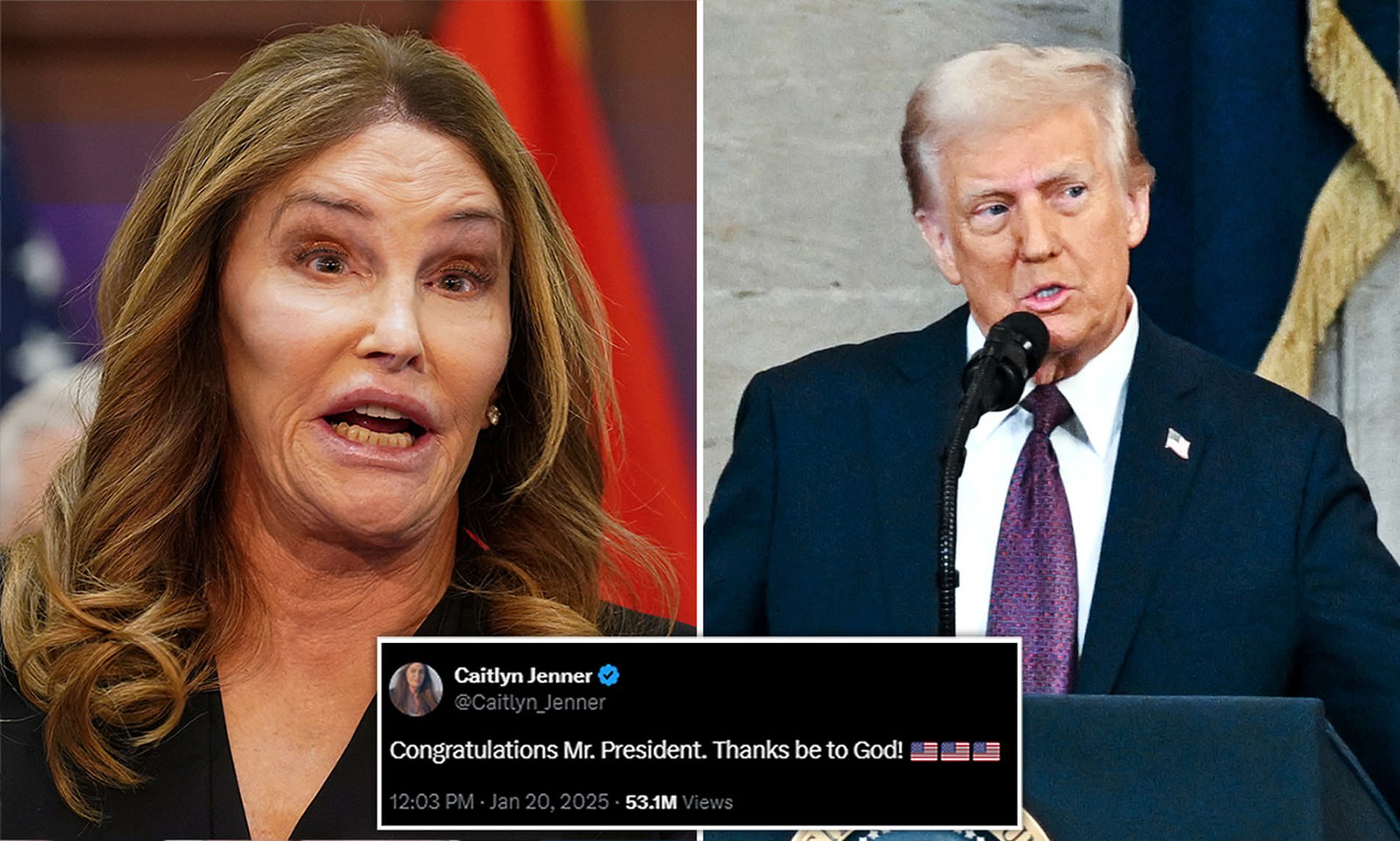 Caitlyn Jenner mocked for supporting Trump after inauguration speech