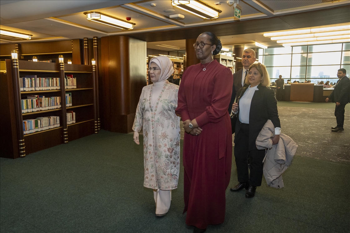 Emine Erdoğan, Ruanda Cumhurbaşkanının eşi Jeannette Kagame ile bir araya geldi