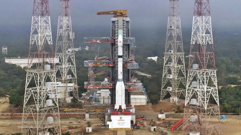 GSLV-F15 on the launch pad. (Photo: Isro)