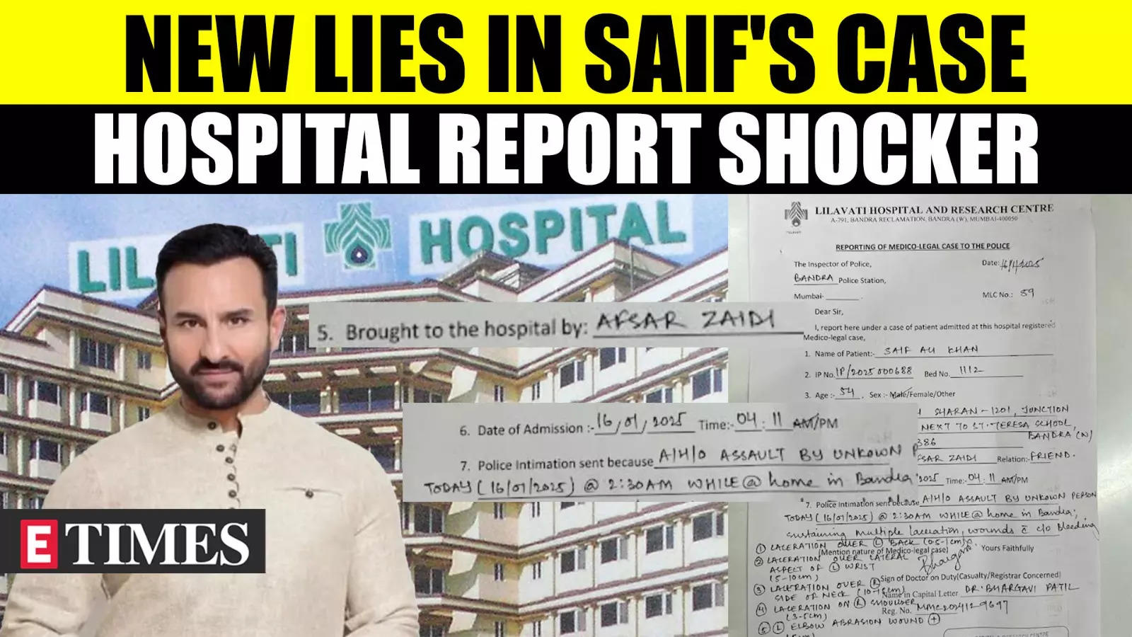 Saif Ali Khan Was Taken To The Hospital By A Friend & Not Taimur