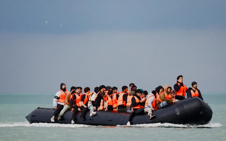 Large numbers of migrants have attempted to cross the Channel using dinghies - Benoit Tessier