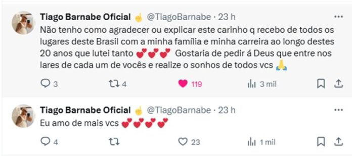 Posts de Tiago – Twitter
