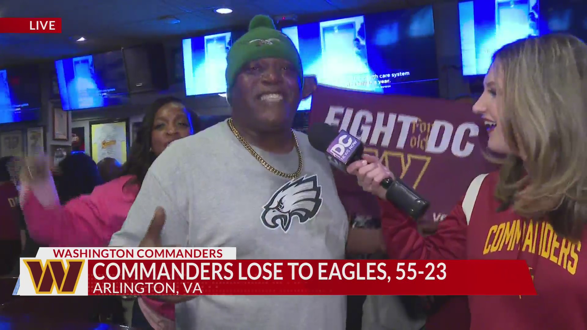 Eagles beat Commanders, fans react