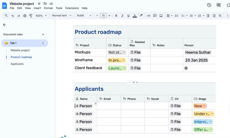 I started using Google Docs to manage my projects, and I'm surprised at ...