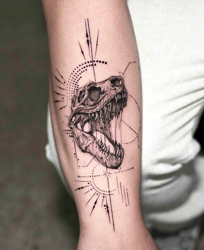 #14 Does Everyone Like Geometric Art? T-Rex Skull