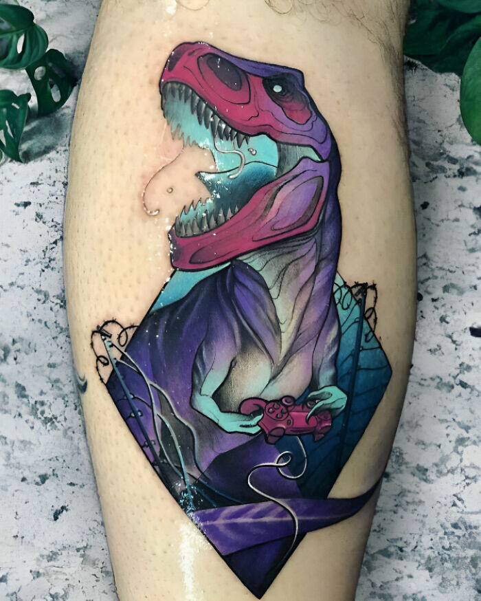 #35 Dinosaur Tattoo For Gamers