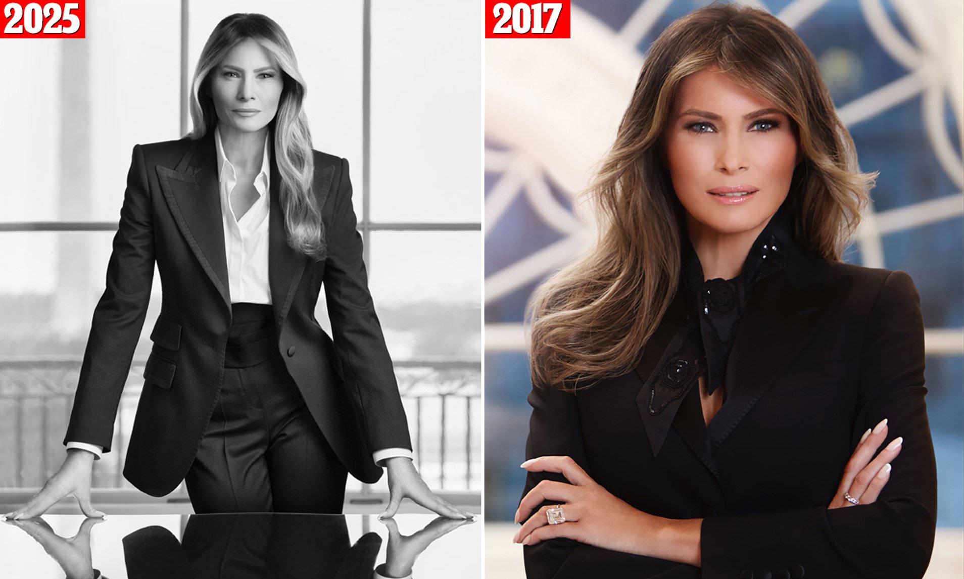 Melania Trump's official portrait is released by the White House