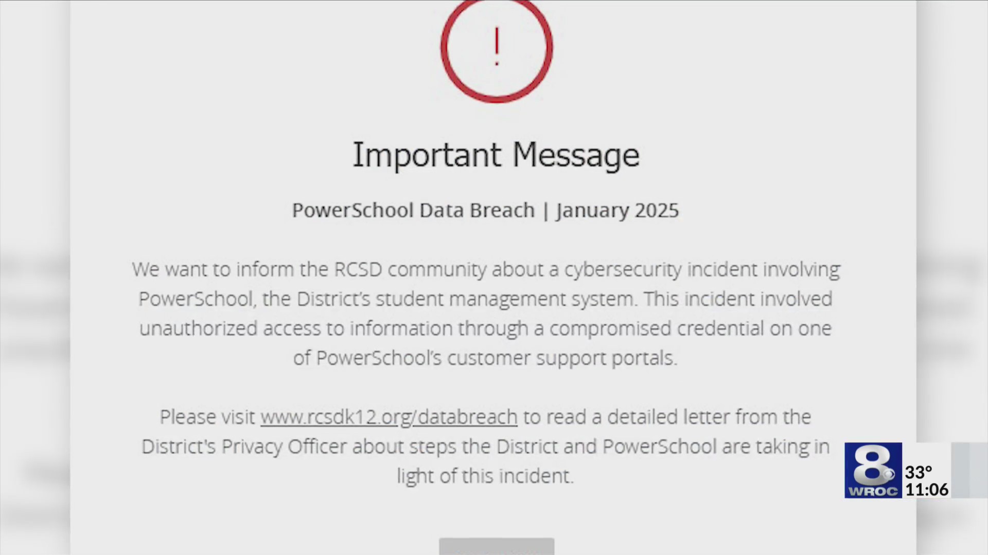 RCSD warns community of data breach