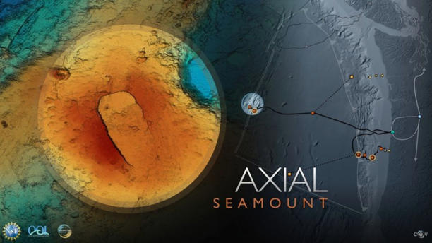 Ο χάρτης δείχνει την τοποθεσία του Axial Seamount University of Washington