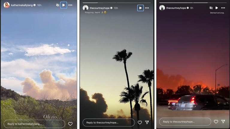 Katherine Kelly Lang and Courtney Hope share views of the fires | Image: Instagram