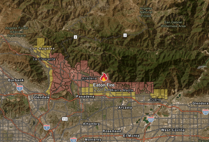 Eaton Fire in Pasadena claims 5 lives, scorches 10,600 acres