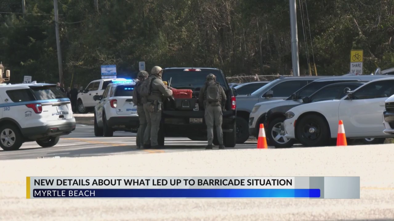 Myrtle Beach barricade suspect tried running over person with van