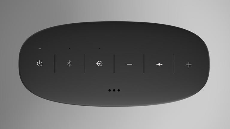 Top down view of Bose Sound Link Color 2 speaker gray surface