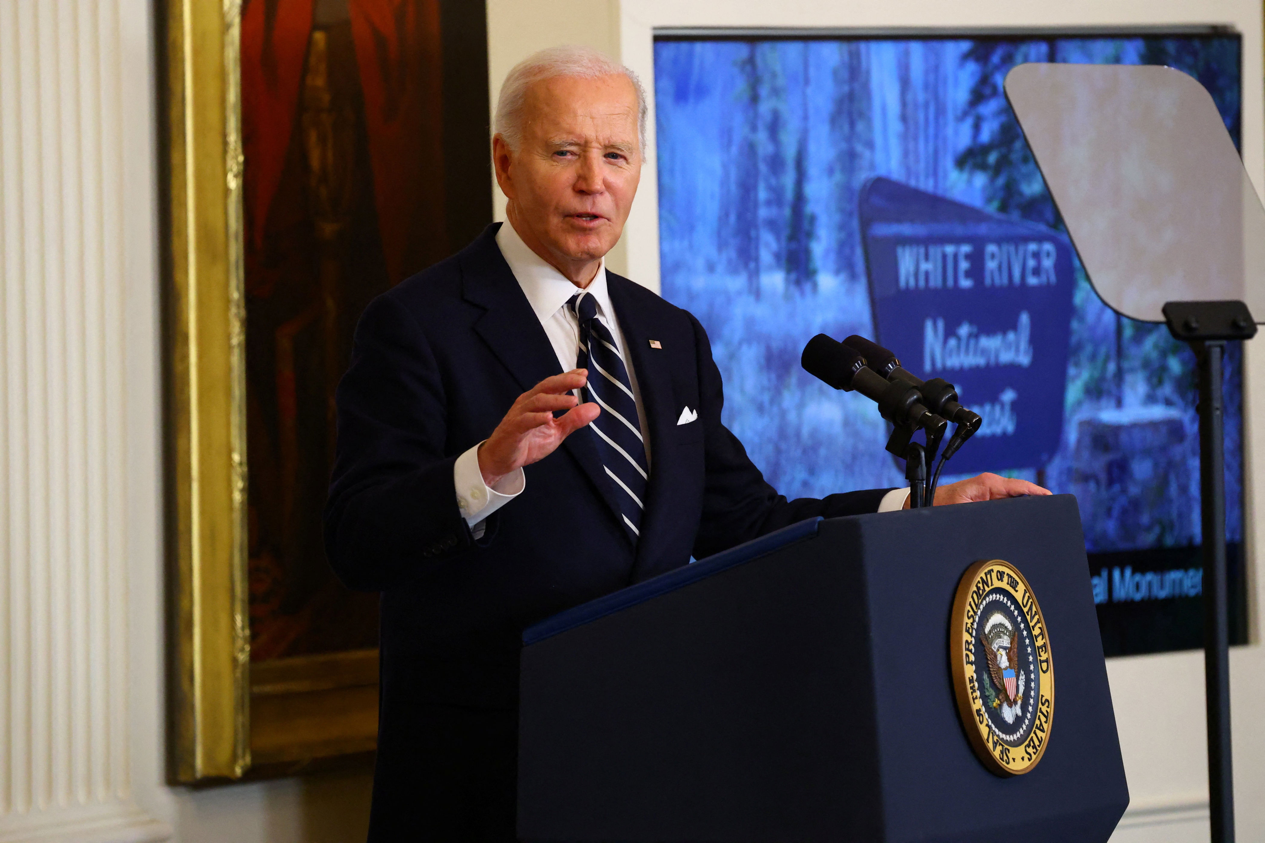 President Joe Biden speaks from the White House on January 14, 2025 (REUTERS)