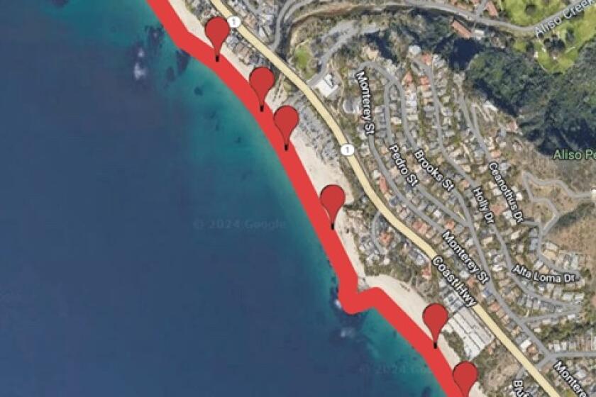 Long stretch of Laguna Beach closed after 465,000-gallon sewage spill