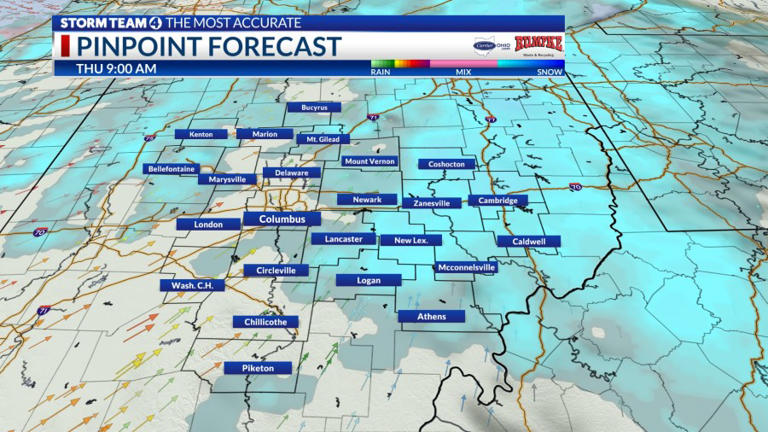 Frigid midweek for Central Ohio, snow making a quick return