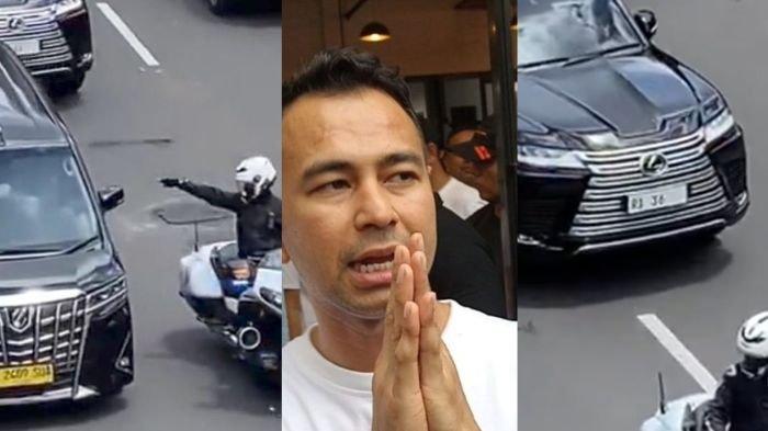 Tangkap layar mobil dinas Raffi Ahmad berpelat nomor RI 36 yang viral (Kolase PMI @official dan KOMPAS.COM/Muchamad Dafi Yusuf)