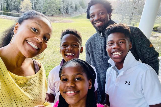 Sheinelle Jones/ Instagram Sheinelle Jones and husband Uche Ojeh celebrate Easter with their children in 2022.