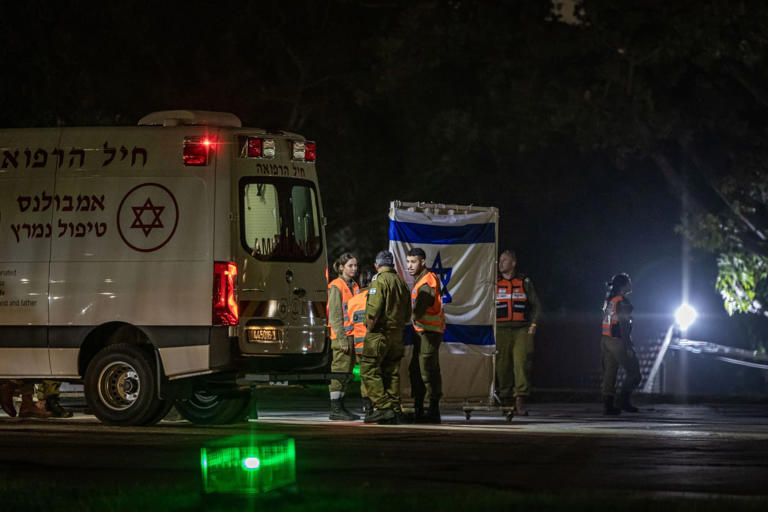 Israeli soldiers from a medical unit.