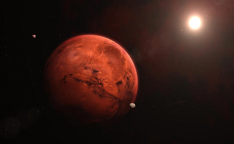 Marte, el planeta rojo. Foto: IA (ChatGPT)