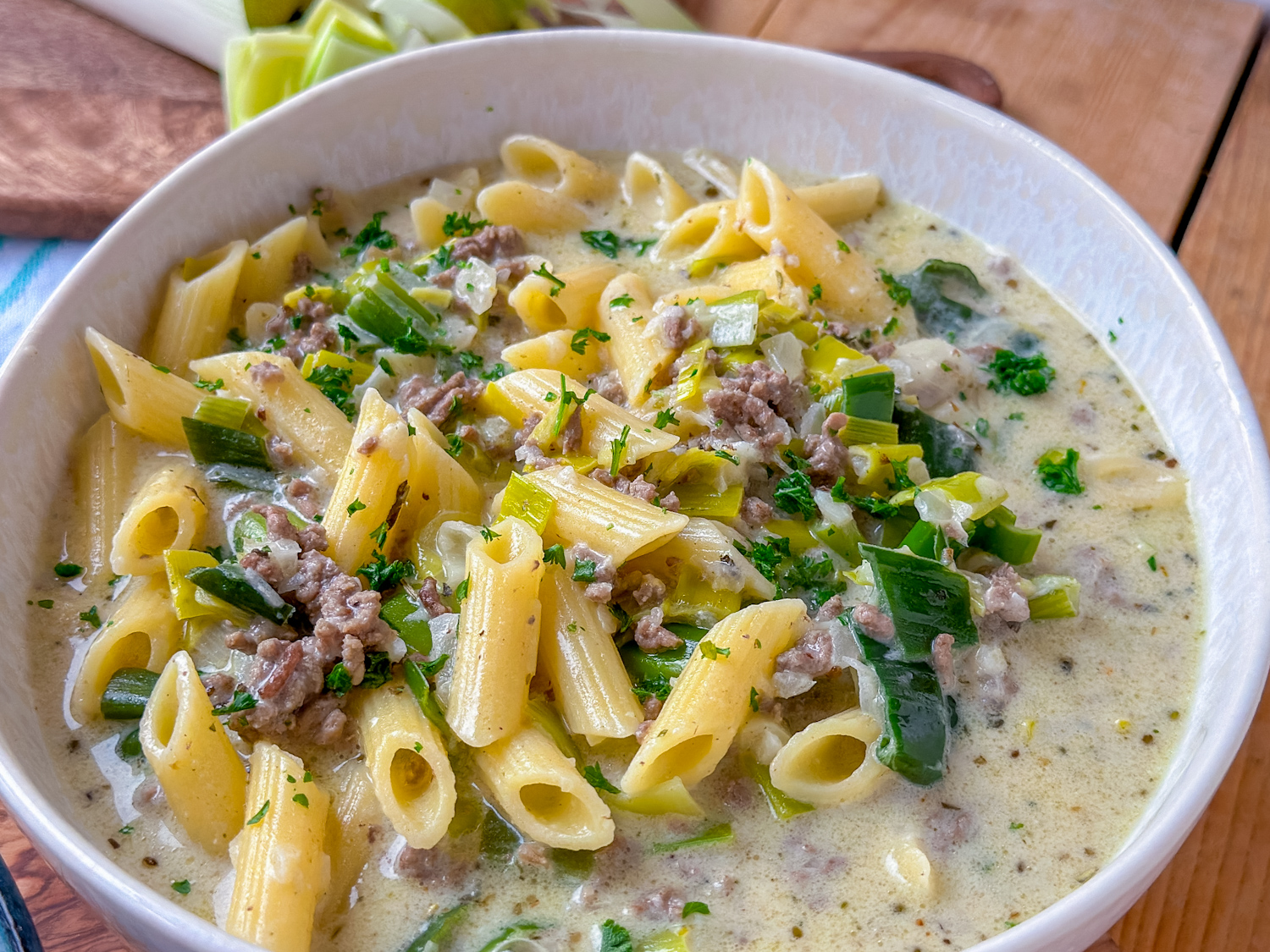 Hackfleisch-Lauch-Pfanne ohne Fix – einfach &amp; mega lecker