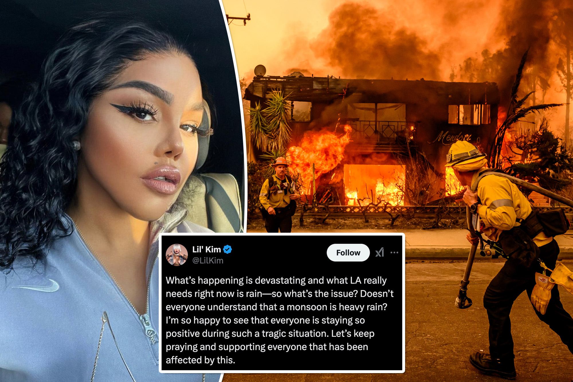 Lil’ Kim claps back at trolls after praying for a monsoon to combat LA(02)