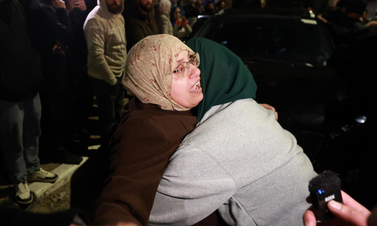 Most of those who were reunited with their families on Sunday were women and minors. Photograph: Alaa Badarneh/EPA