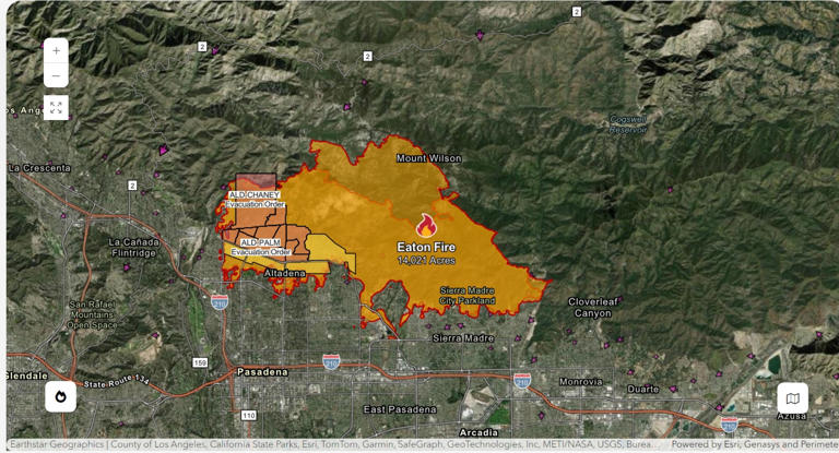 California Wildfire Map Update As Poway Fire Starts