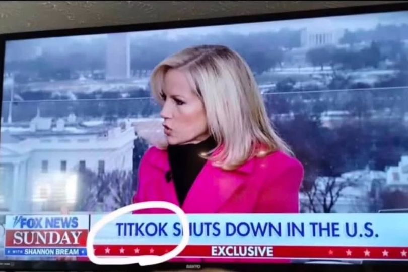 Onscreen blunder sees TikTok spelled in rude way on Fox News as others