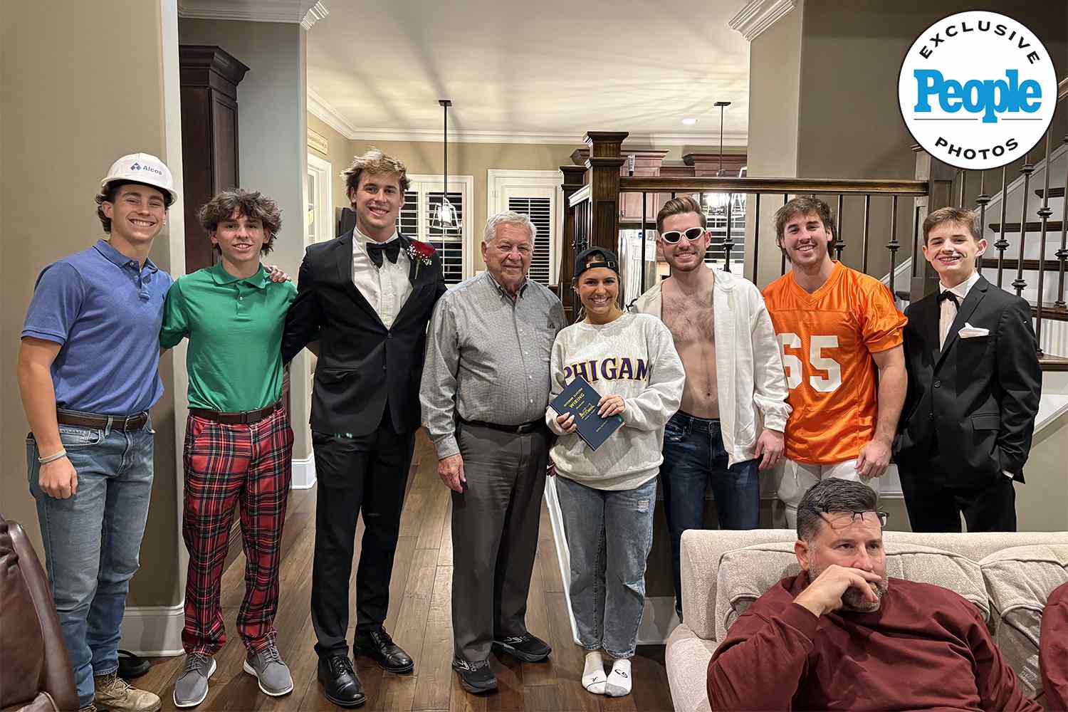 Cousins Surprise Grandpa on His 80th Birthday by Dressing Up as Him in