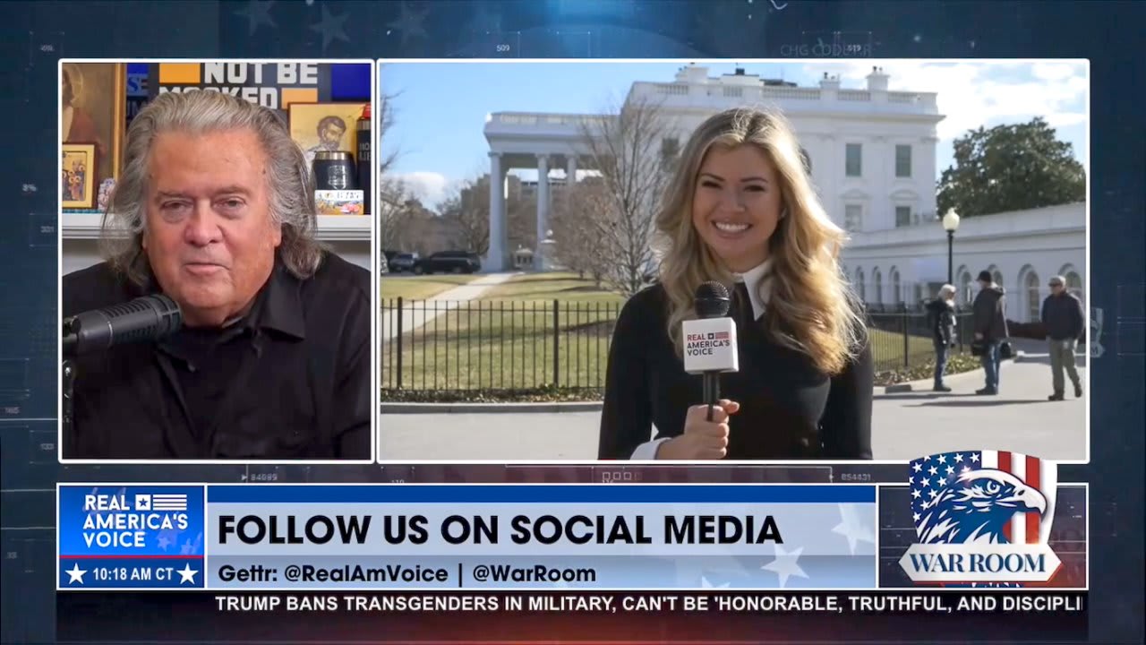 'Getting stink eye' Steve Bannon announces official 'War Room' White