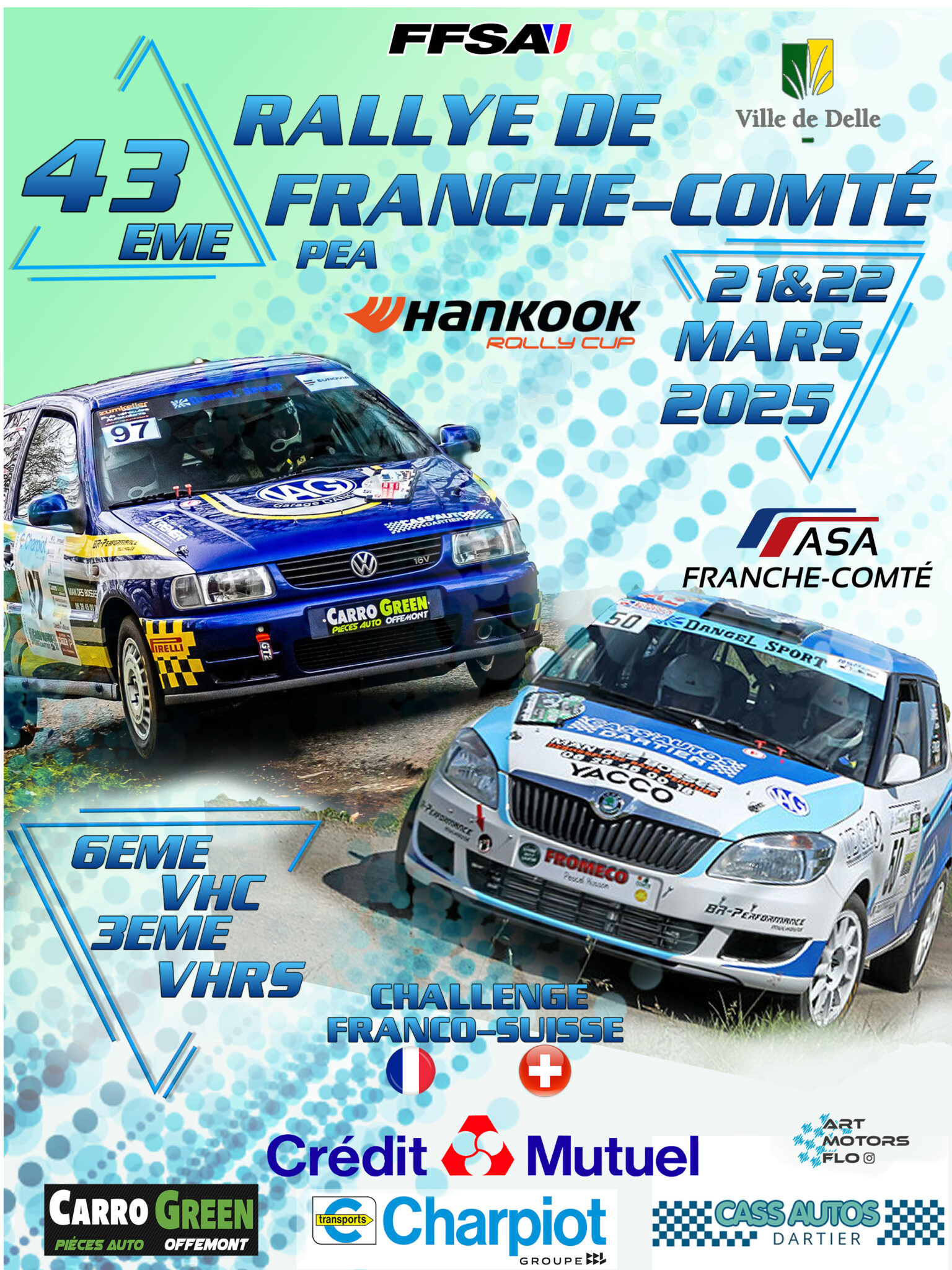Liste des engagés Rallye de Franche Comté 2025