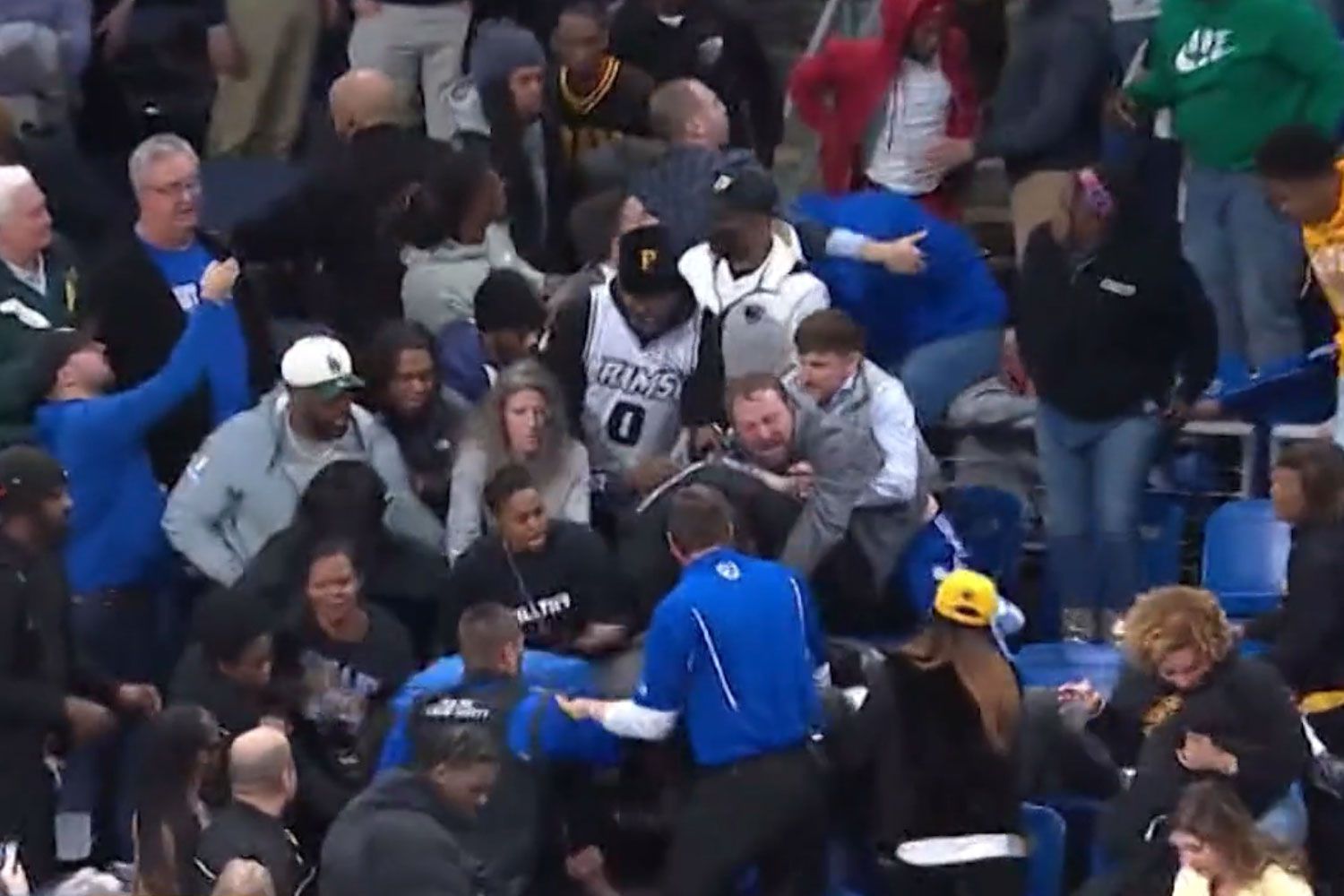 Unruly Brawl Breaks Out in Stands at College Basketball Game Between