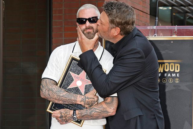 Frazer Harrison/Getty Adam Levine and Blake Shelton in Hollywood in May 2023