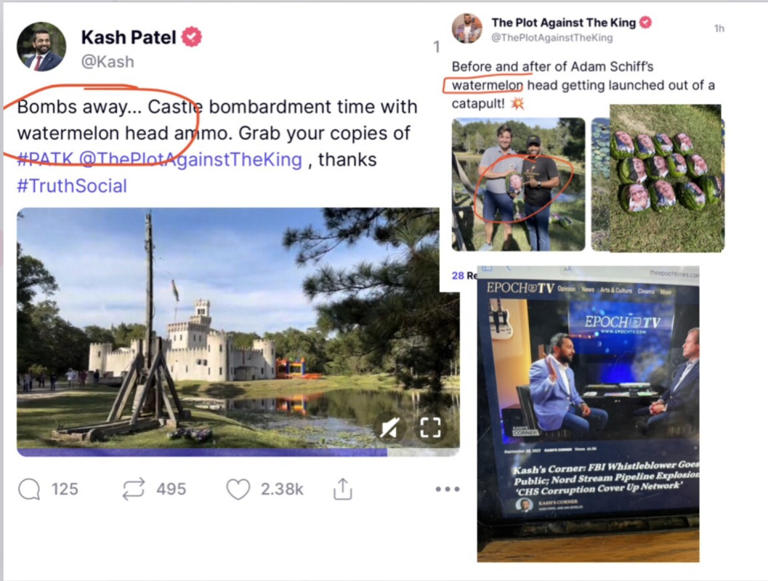 Child Launched Democratic Senator's "Watermelon Head" at Kash Patel