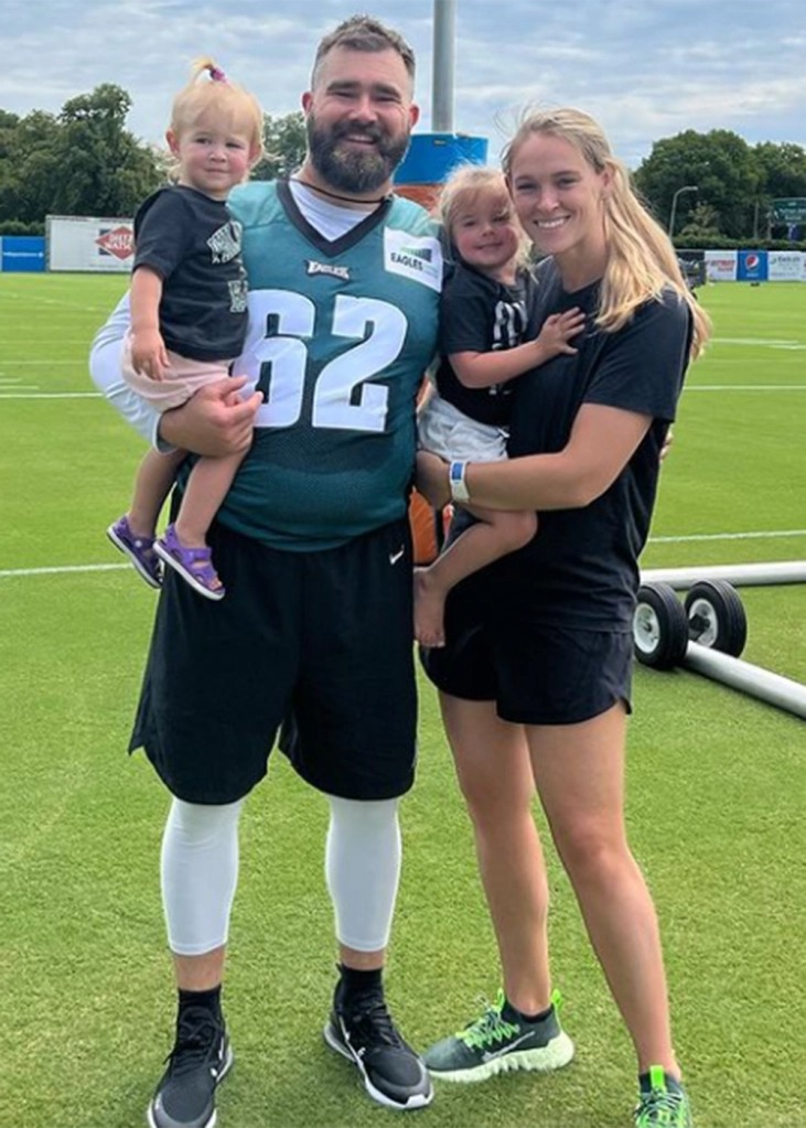 Kylie Kelce reveals how daughters will cheer on ‘Uncle Trav’ with their