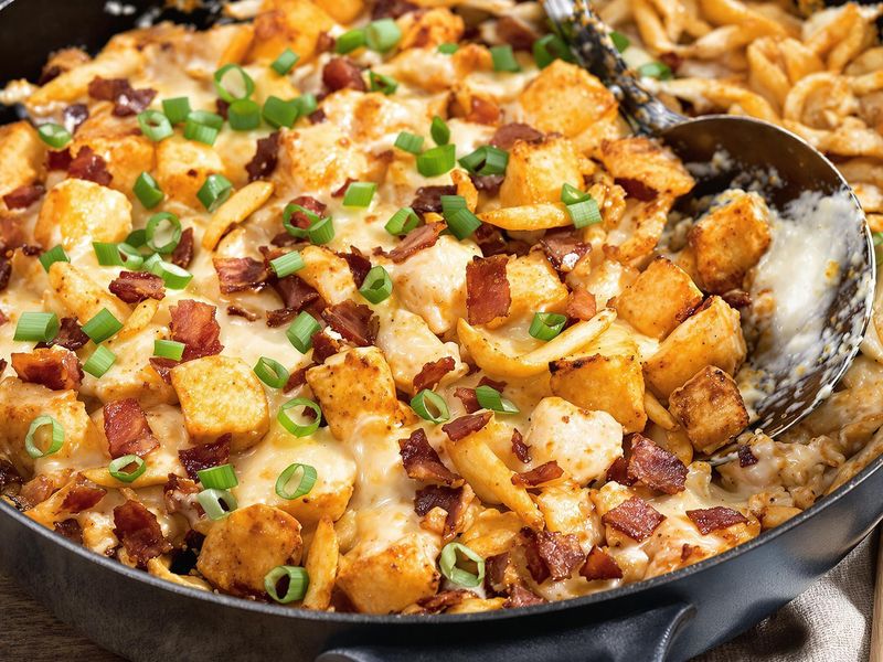 Blitzrezept von Chefkoch: Leckerer Hähnchen-Pommes-Auflauf