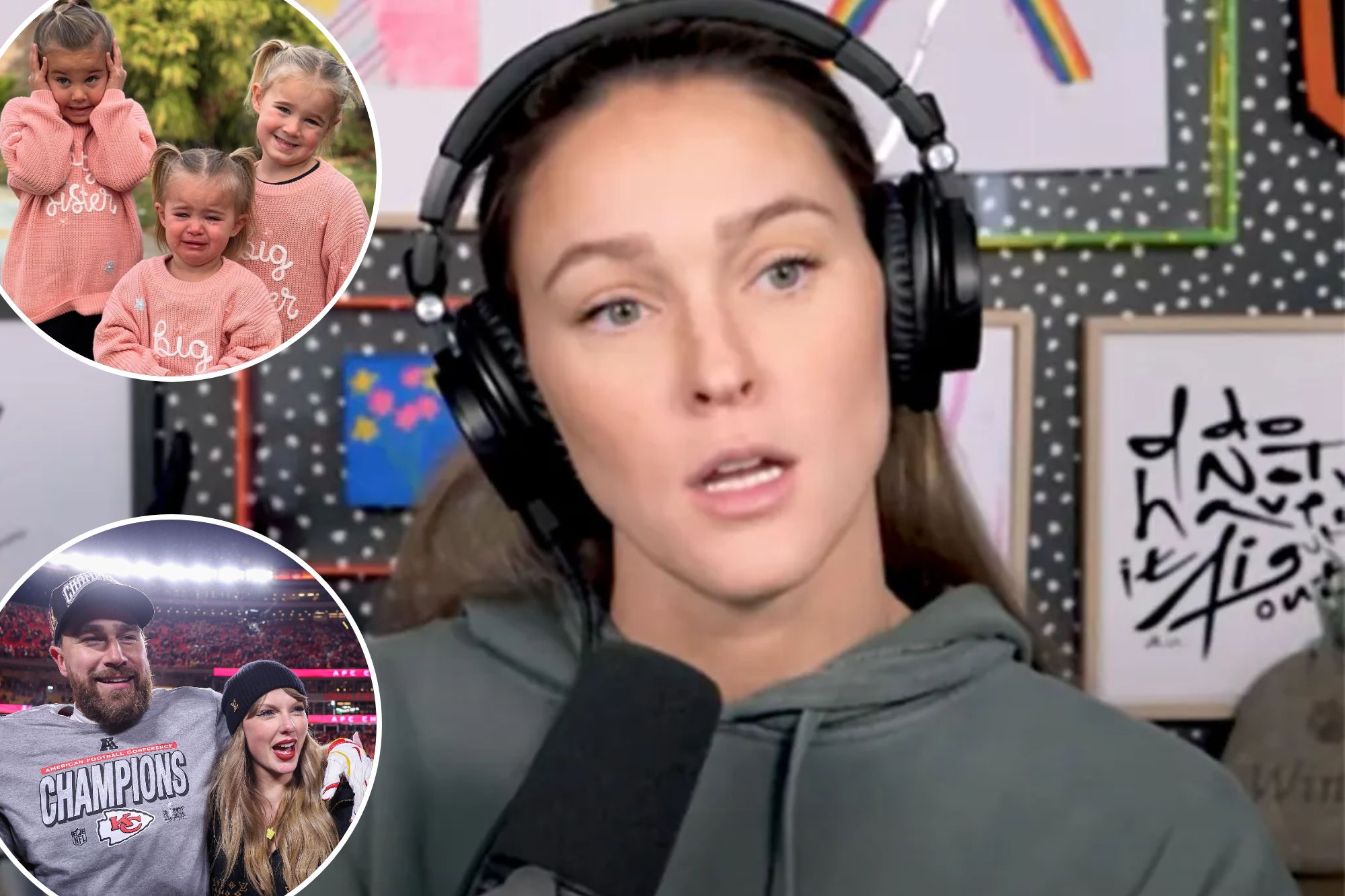 Kylie Kelce reveals daughters will be wearing ‘Uncle Trav’ shirts at