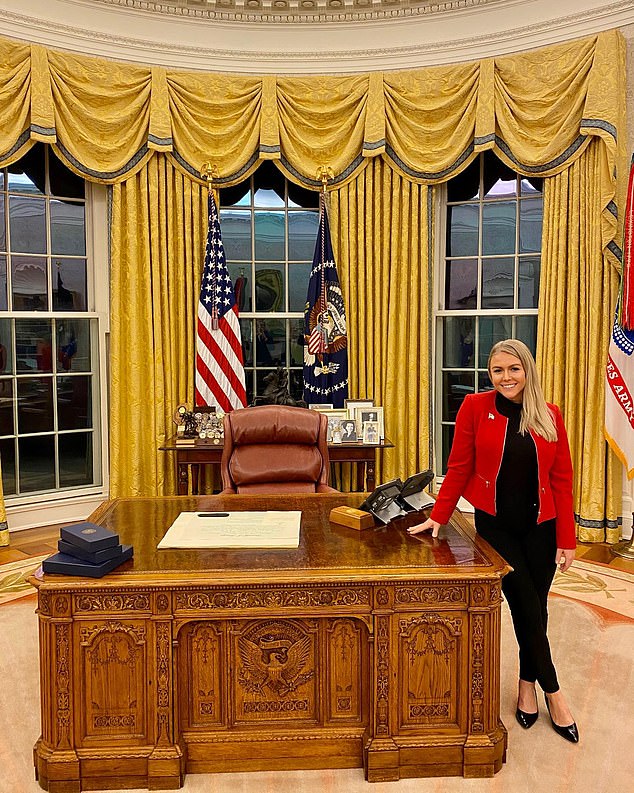 Karoline Leavitt in the Oval Office