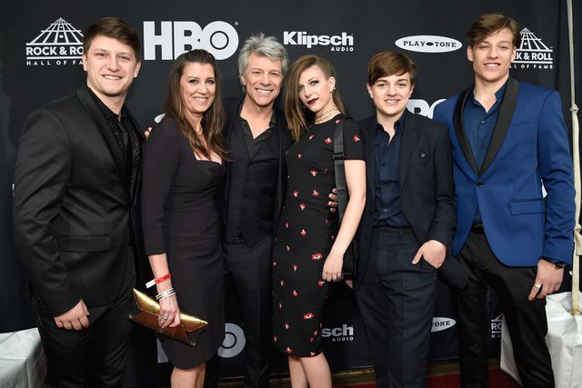 Kevin Mazur/Getty Inductee Jon Bon Jovi and family attend the 33rd Annual Rock & Roll Hall of Fame Induction Ceremony at Public Auditorium on April 14, 2018 in Cleveland, Ohio