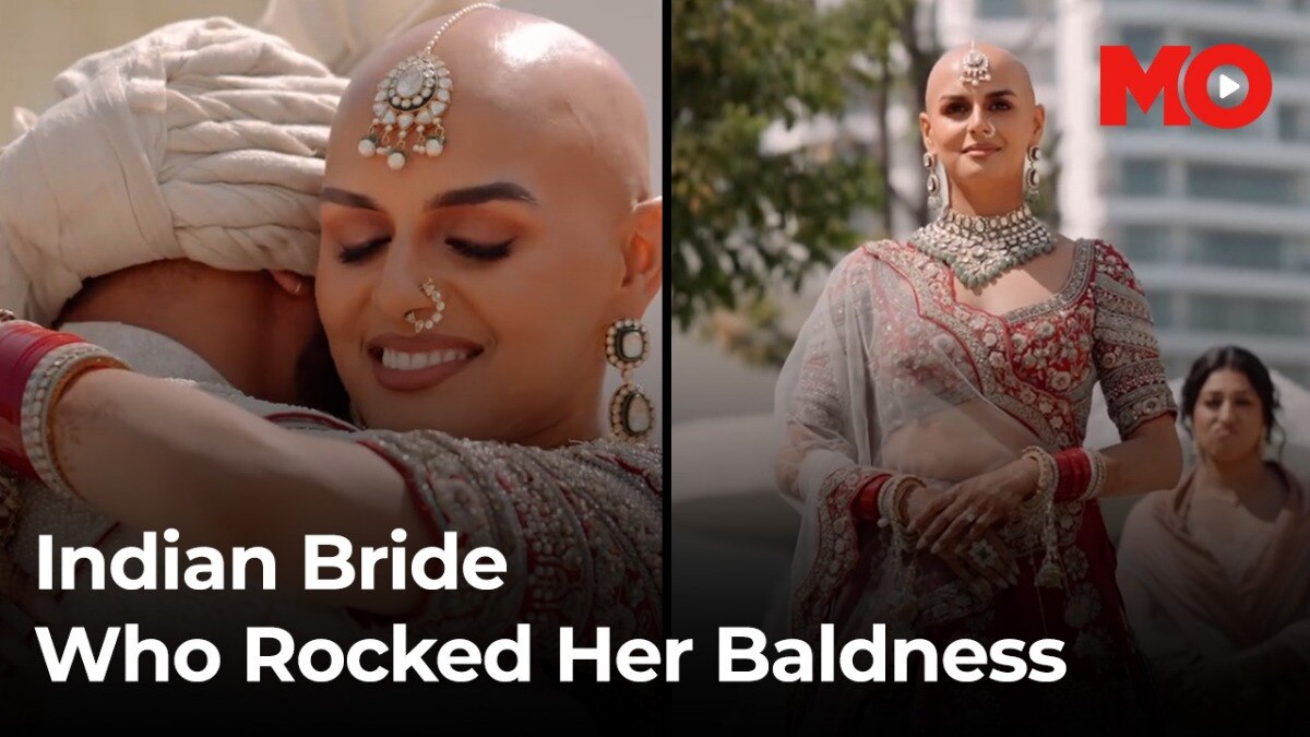 The Indian bride who walked down the aisle fearlessly bald