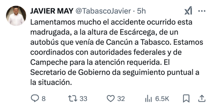 Carretera Escárcega-Villahermosa: Choque entre autobús y tráiler deja 35  muertos | Video