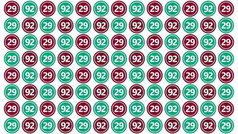 optical illusion eye test: in a colony of identical pairs, find the single 28